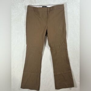 Theory Women’s Size 4 Dark Camel Brown Tan Trousers Sleek Chic Classic C10